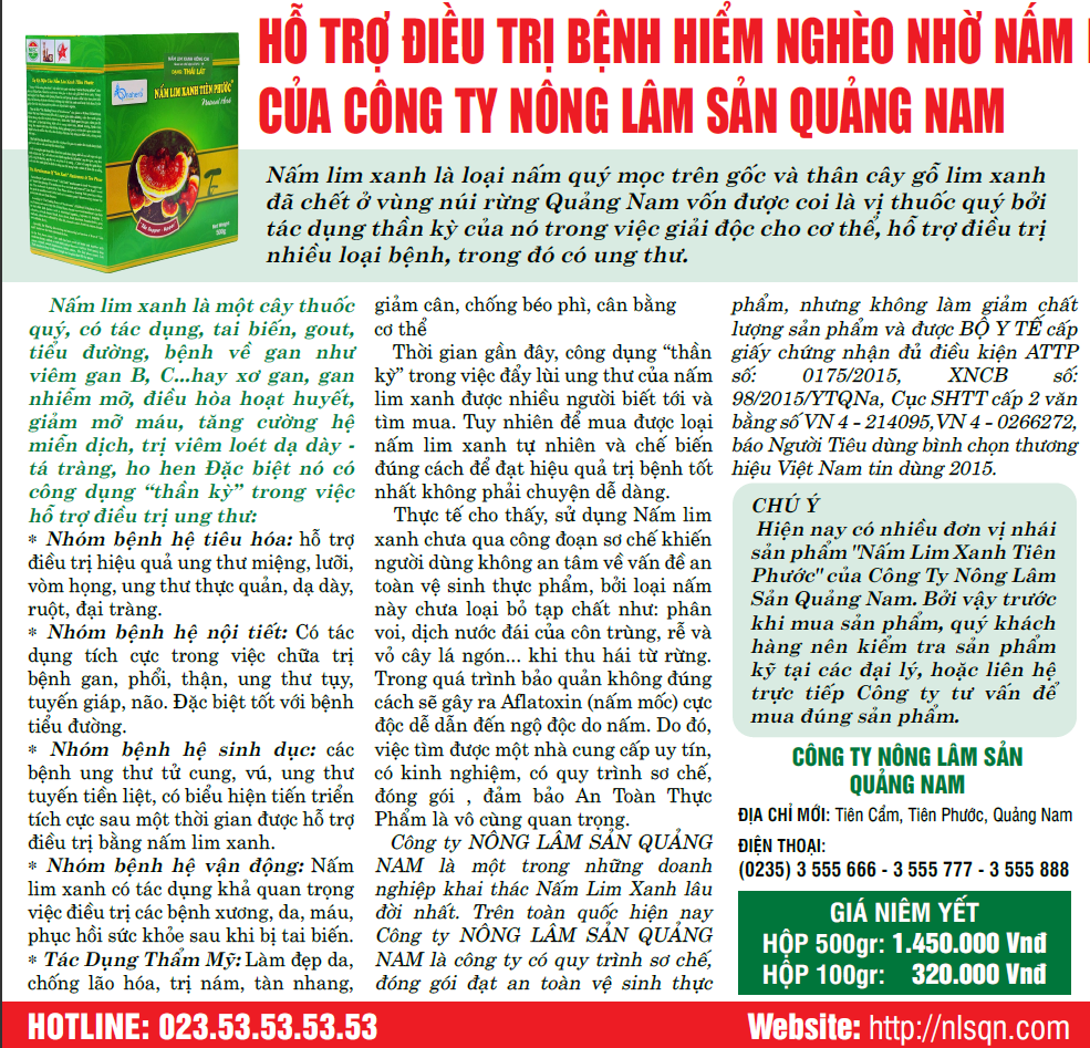 Nấm Lim Xanh Hộp 100 Gram